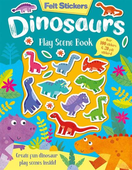 Felt Stickers Dinosaur Play Scene Book - 1