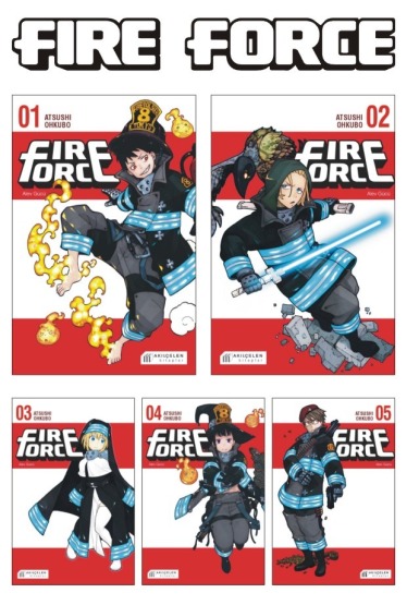Fire Force - Alev Gücü 1-2-3-4-5 Manga Seti - Akılçelen Kitaplar