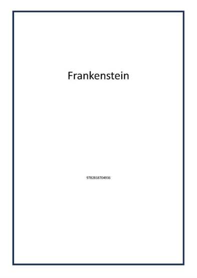 Frankenstein - Publisher