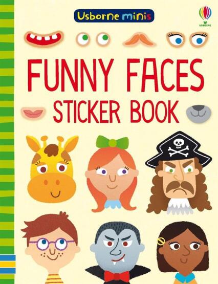 Funny Faces Sticker Book - Usborne Minis - 1