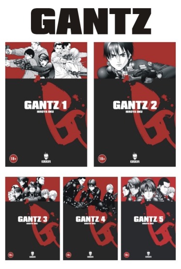 Gantz 1-2-3-4-5 Manga Seti - Kurukafa Yayınevi