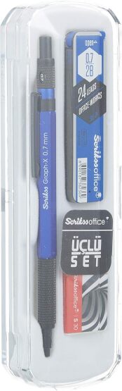 GRAPH-X 3'LÜ SET 0.7 MM MAVİ - Scrikss
