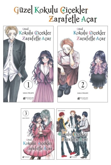 Güzel Kokulu Çiçekler Zarafetle Açar Cilt 1-2-3-4 Manga Seti - 1