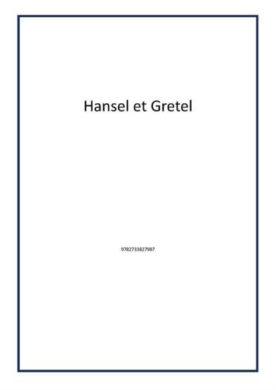 Hansel et Gretel - Publisher
