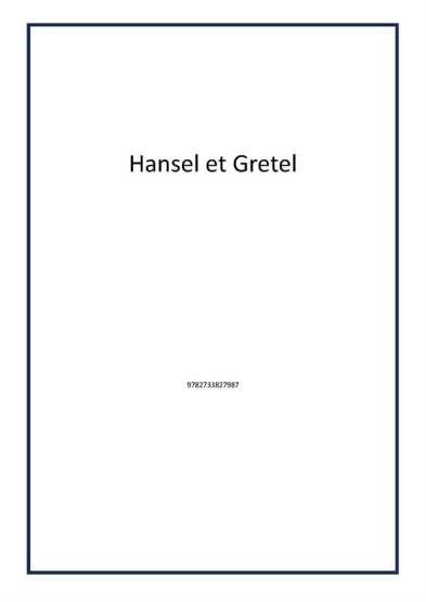 Hansel et Gretel - 1