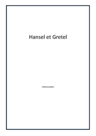 Hansel et Gretel - Publisher