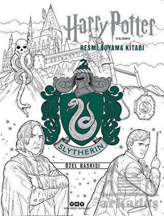 Harry Potter Filmlerinden Resmi Boyama Kitabı - Slytherin Özel Baskısı - 1