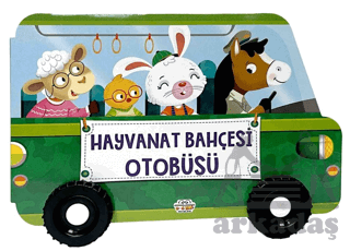 Hayvanat Bahçesi Otobüsü Tekerlekli Kitaplar - 0-6 Yaş Yayınları