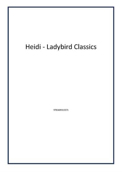 Heidi - Ladybird Classics - Publisher
