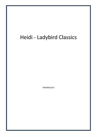 Heidi - Ladybird Classics - 1