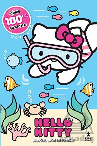 Hello Kıtty 100+ Çıkartma Hediyeli Boyama Kitabı - Doğan Çocuk