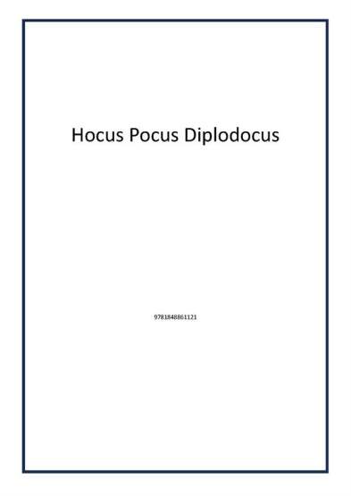 Hocus Pocus Diplodocus - Publisher