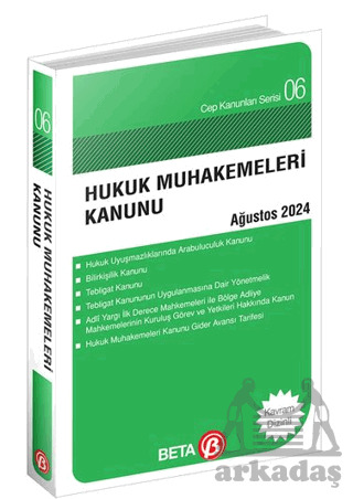 Hukuk Muhakemeleri Kanunu Ağustos 2024 - Cep Kanunları Serisi - Beta Yayınları