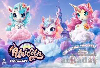 I Love Unıcorn Çıkartma Hediyeli Boyama Albümü - Doğan Çocuk