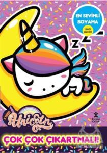 I Love Unicorn En Sevimli Boyama - Çok Çok Çıkartmalı! - 1