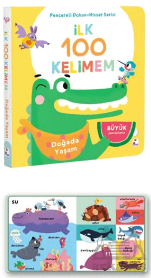 İlk 100 Kelimem – Doğada Yaşam (Pencereli Dokun-Hisset) - İndigo Çocuk