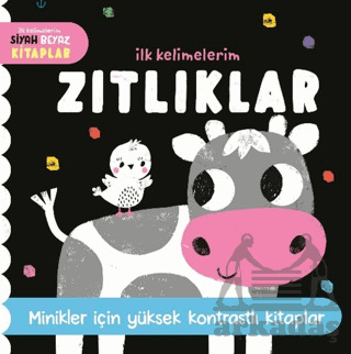 İlk Kelimelerim Siyah Beyaz Kitaplar Zıtlıklar - Uçan Fil Yayınları