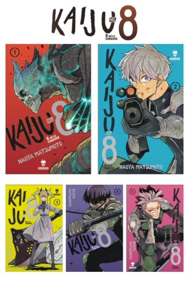 Kaiju No: 8 - 8 No'lu Canavar 1-2-3-4-5 Manga Seti - Kurukafa Yayınevi
