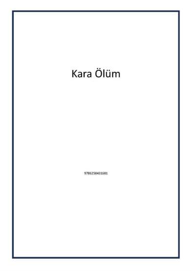 Kara Ölüm - Kronik Kitap