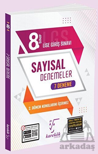 Karekök Yayınları 8. Sınıf LGS Sayısal 7 Li Deneme - 1