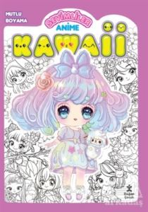 Kawaii Anime Mutlu Boyama 1 - Mor - 1