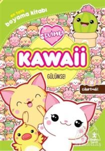 Kawaii Gülümse! En Tatlı Çıkartmalı Boyama Kitabı - 1