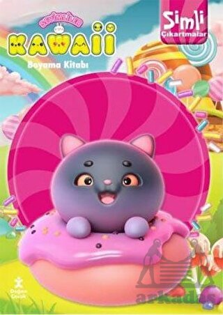 Kawaii Simli Çıkartmalı Boyama Kitabı - Doğan Çocuk