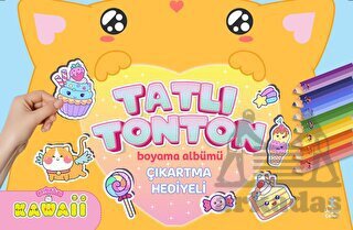 Kawaii Tatlı Tonton Çıkartma Hediyeli Boyama Albümü - 1