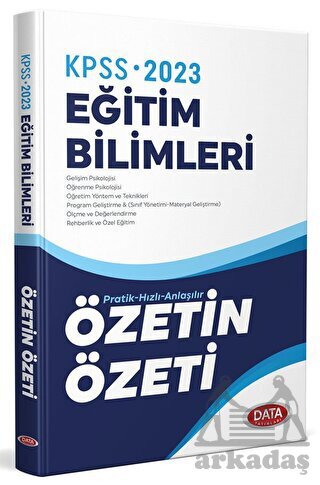 KPSS Eğitim Bilimleri Özetin Özeti Data Yayınları - 1