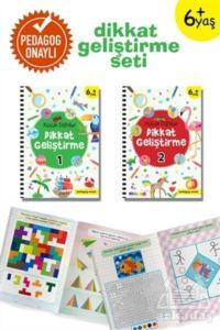 Küçük Dahiler Dikkat Geliştirme Seti (2 Kitap Takım) – 6+ Yaş (Pedagog Onaylı) - 1