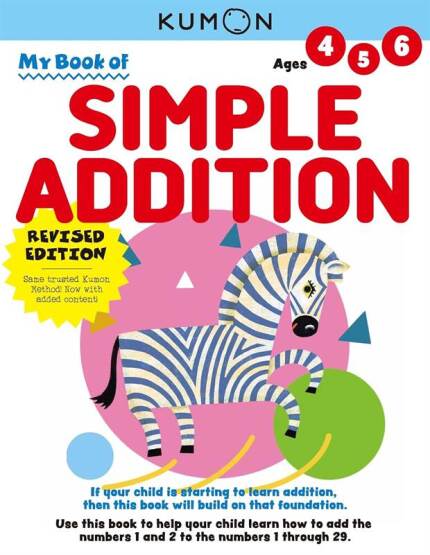 Kumon My Book of Simple Addition Revised Ed - 1