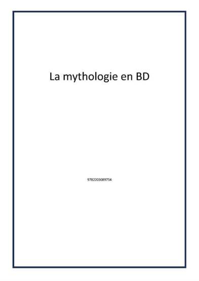 La mythologie en BD - Publisher