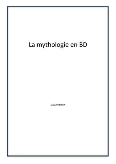 La mythologie en BD - 1