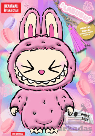 Labubu Pinky Rose Çılgın Koleksiyon – Çıkartmalı Boyama Kitabı - 1