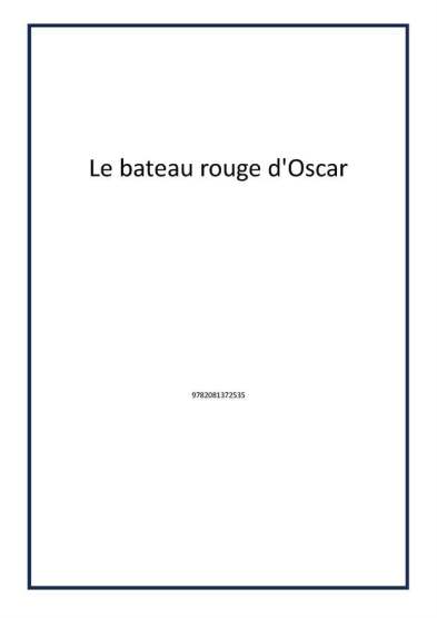 Le bateau rouge d'Oscar - Publisher