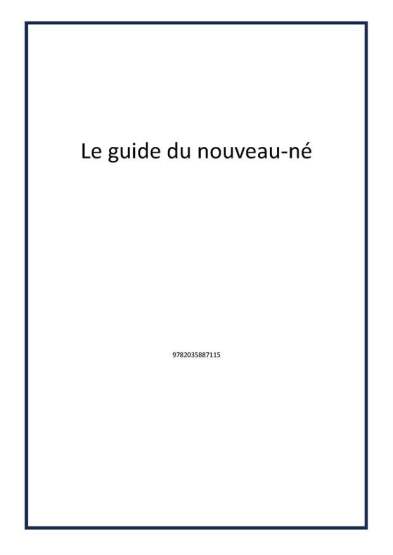 Le guide du nouveau-né - Publisher