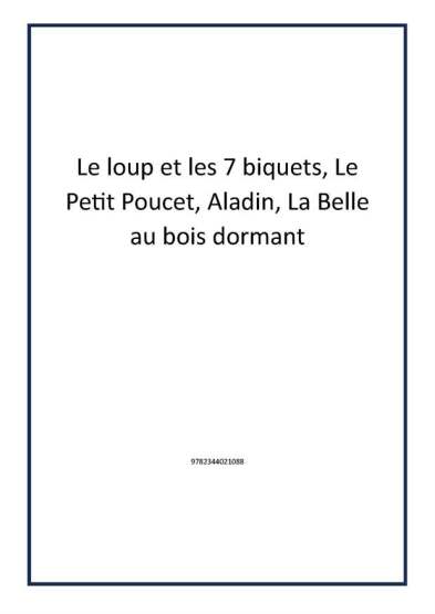 Le loup et les 7 biquets, Le Petit Poucet, Aladin, La Belle au bois dormant - Publisher