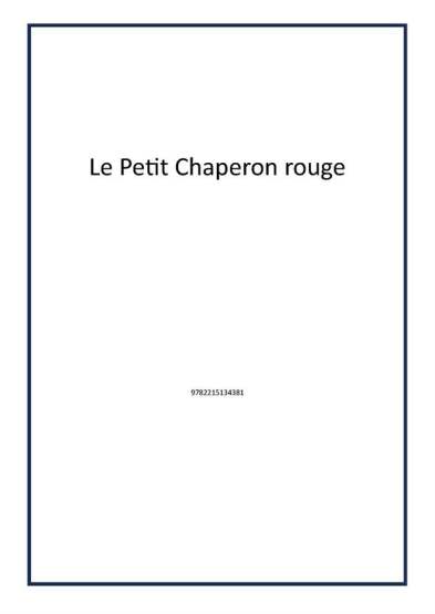 Le Petit Chaperon rouge - 1