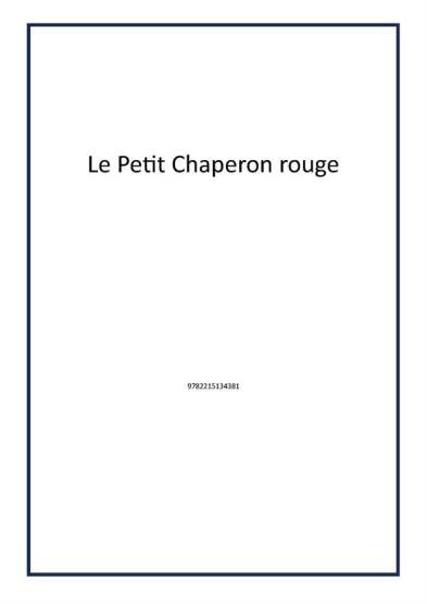 Le Petit Chaperon rouge - Publisher