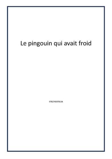 Le pingouin qui avait froid - Publisher
