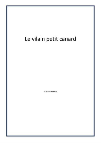 Le vilain petit canard - 1