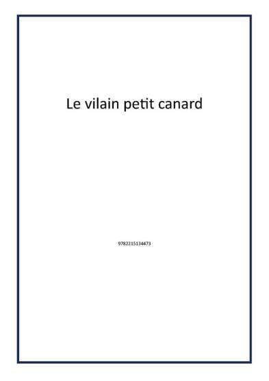 Le vilain petit canard - 1