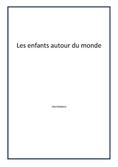 Les enfants autour du monde - 1