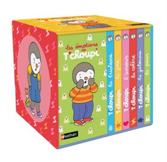 Les émotions de T'choupi - un coffret de 6 livres pour comprendre ses premières émotions - Dès 2 ans - Nathan