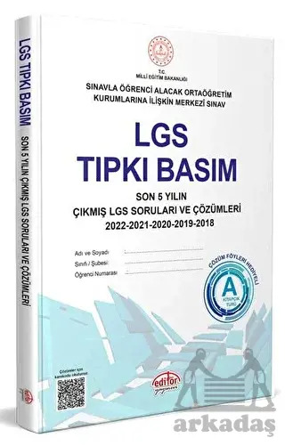 LGS Tıpkı Basım Çıkmış Sorular Ve Çözümleri - Editör Yayınevi
