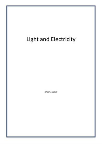 Light and Electricity - Publisher