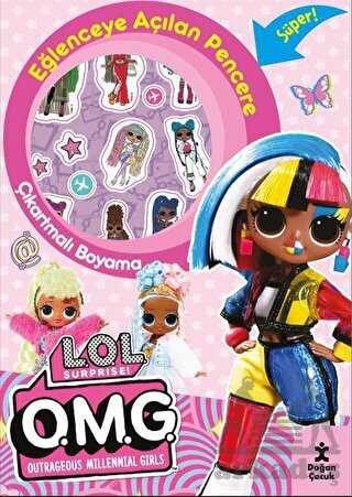 LOL Surprise Eğlenceye Açılan Pencere Çıkartmalı Boyama Kitabı - Doğan Çocuk