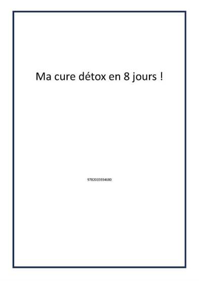 Ma cure détox en 8 jours ! - Publisher