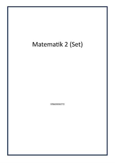 Matematik 2 (Set) - 1