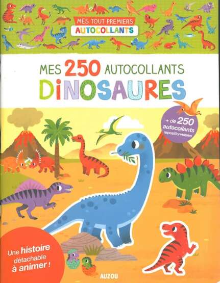 Mes 250 autocollants dinosaures - Auzou